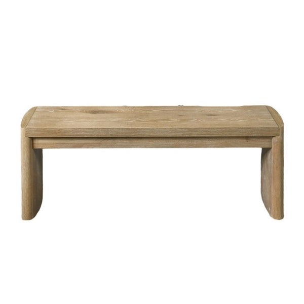 Upholstered Bench For Dining Room - Oak