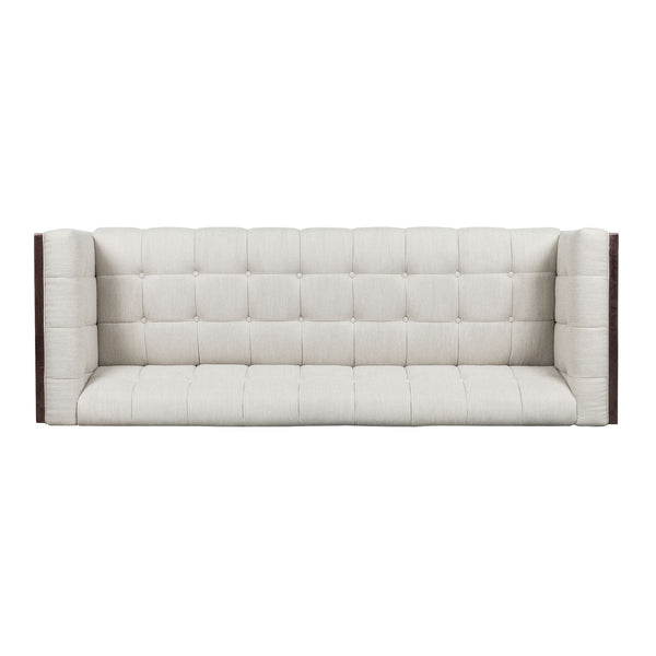 Contemporary Mid-Century Charm 3 Seater Sofa With Button Tufted Waffle Stitching