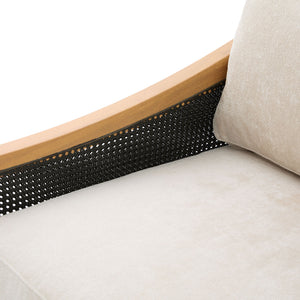 Loveseat Sofa With Armrests - Black