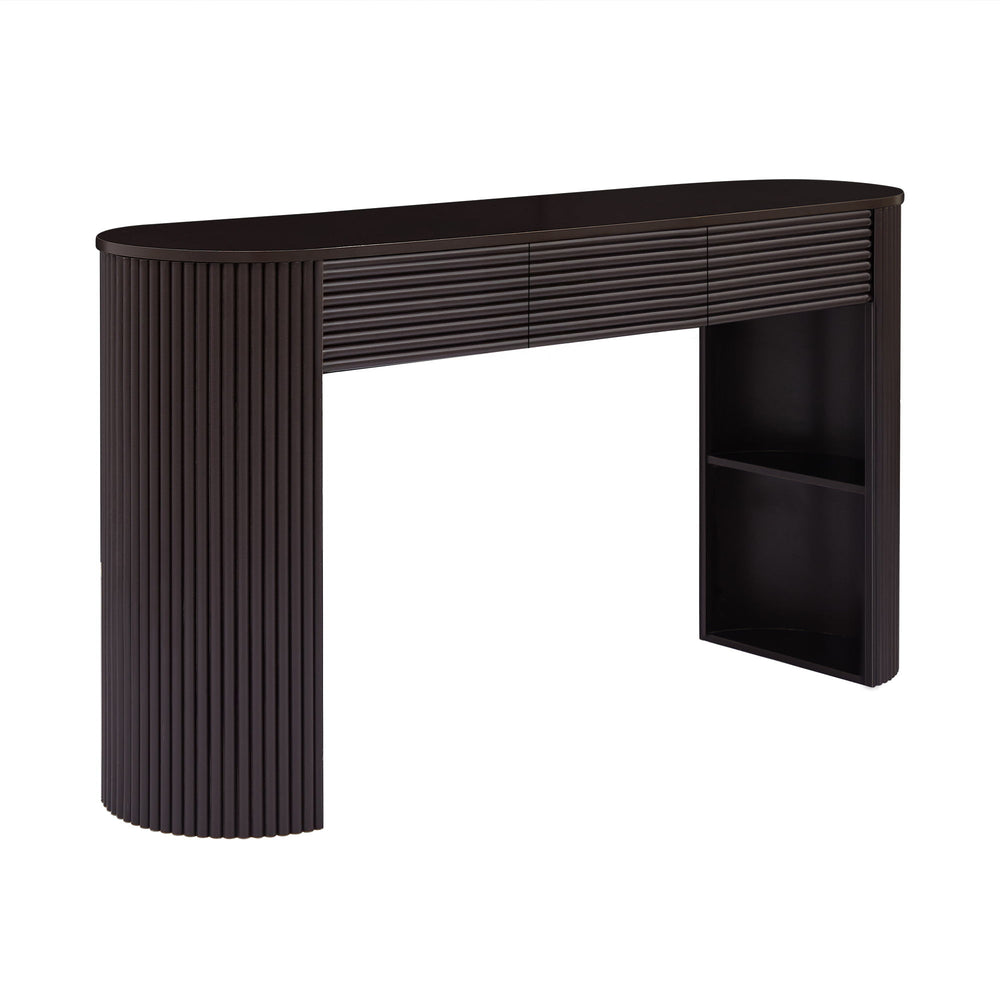 Retro Console Table With Storage, 3 Drawers