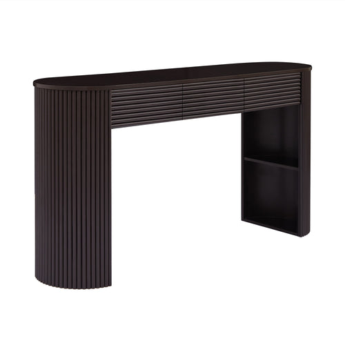 Retro Console Table With Storage, 3 Drawers