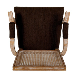 Elegant French Country Style Dining Chair With Cane Backrest