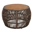 Round Side Table With Rope Frame