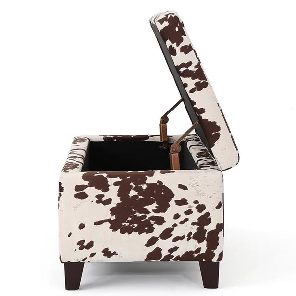 Storage Ottoman - Brown Multi