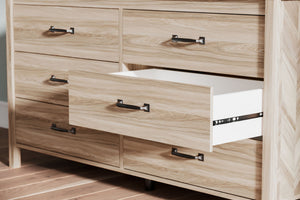 Battelle - Six Drawer Dresser - Tan