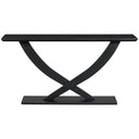Console Table With Cross Leg Base And Reinforced Support Plate