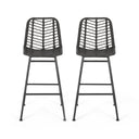 Sawtelle - Outdoor Wicker Barstools (Set of 2)