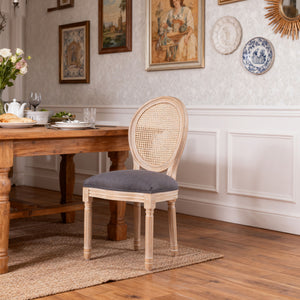 French Country Dining Chairs & Round Back (Set of 2)
