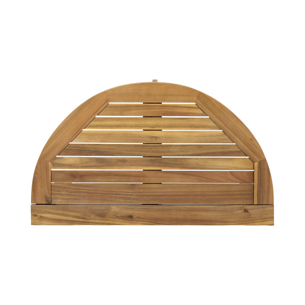 Outdoor Half Round Folding Acacia Wood Bistro Table