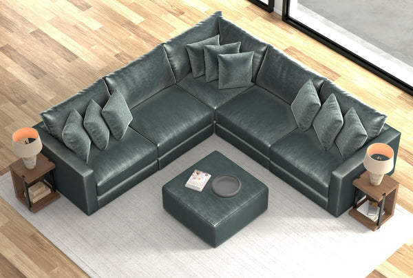 Remington - Modular Sofa And Cocktail Ottoman - Pine