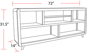 Escape - Open Multi-Purpose Console - Glazed Natural Oak