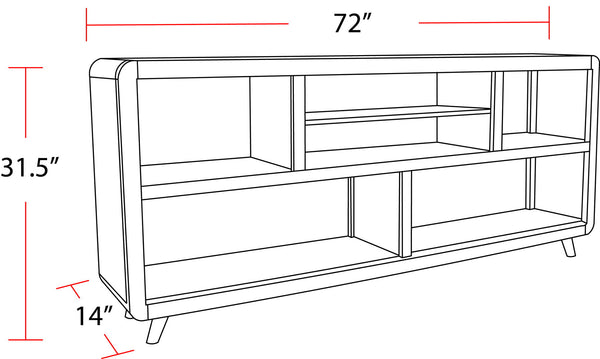 Escape - Open Multi-Purpose Console - Glazed Natural Oak
