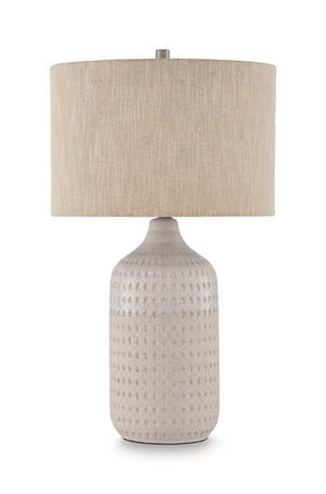 Capwich - Ceramic Table Lamp - Beige / White