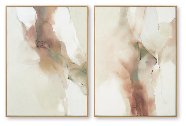 Brettwarth - Wall Art Set (Set of 2) - Green / Blue / Yellow