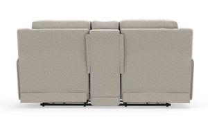 Micah - Power Headrest Power Deep Seat Reclining Console Loveseat - Oatmeal