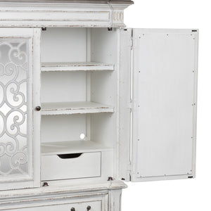 Abbey Park - Mirrored Door Chest - Antique White