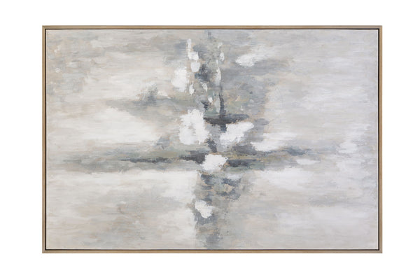 Quiet Reflection Framed Canvas - Silver