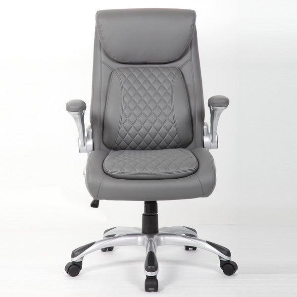 High Back Ergonomic Executive Office Chair, Adjustable Height And Lumbar Support For Home & Office - Antique Gray
