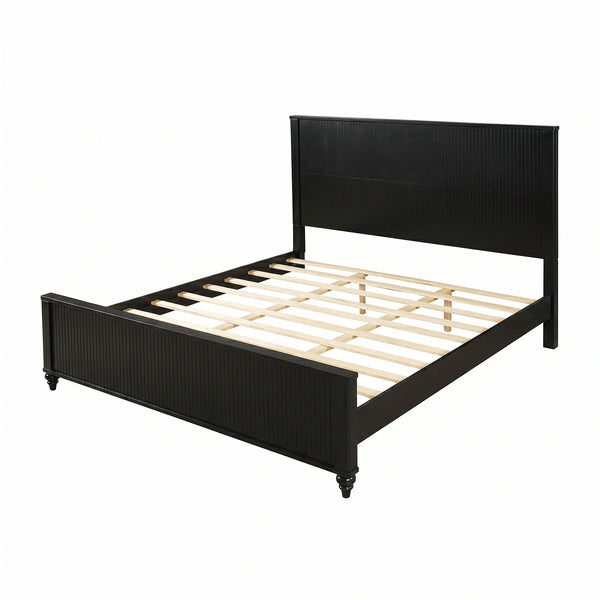 Fluted Platform Bed Frame, No Box Spring Needed