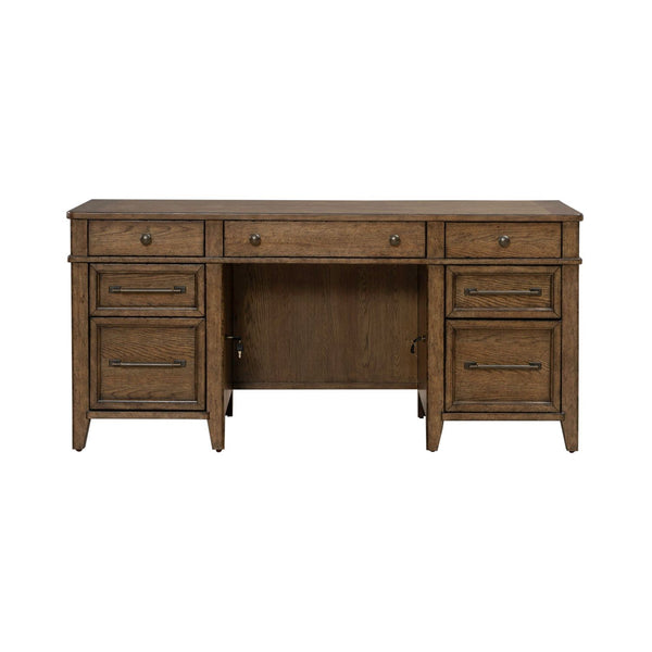 Carolina Park - Jr Executive Credenza - Amber Brown