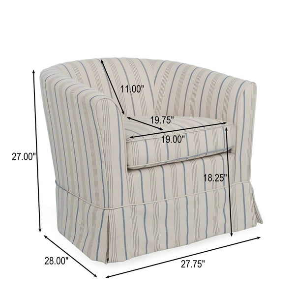 Zeniqua - Upholstered Swivel Chair With Loose Cover