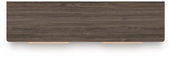Kendanport - 3 Pc. - Dresser And 2 Nightstands - Brown / White