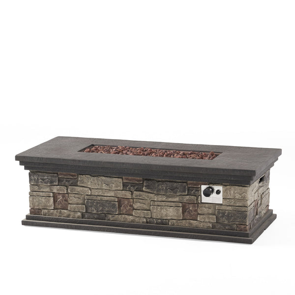 Fire Pit With Lightweight Concrete And Steel Frame