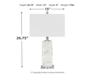 Malise - Alabaster Table Lamp  - White