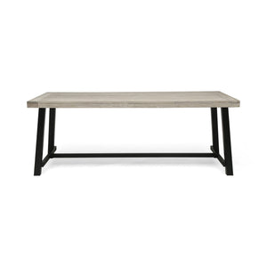 Equilibrium - Outdoor Dining Table With Wooden Frame And Slat Top