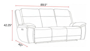 Jameson - Power Reclining Zero Gravity Sofa - Hickory