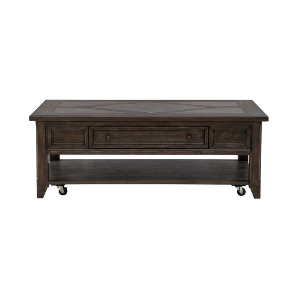 Paradise Valley - Rectangular Cocktail Table - Saddle Brown