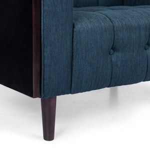 Contemporary Mid-Century Charm 3 Seater Sofa With Button Tufted Waffle Stitching