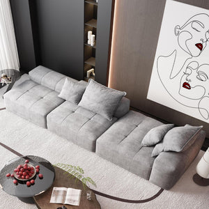 Modern Oversized, Modular Sectional Sofa With Pillows