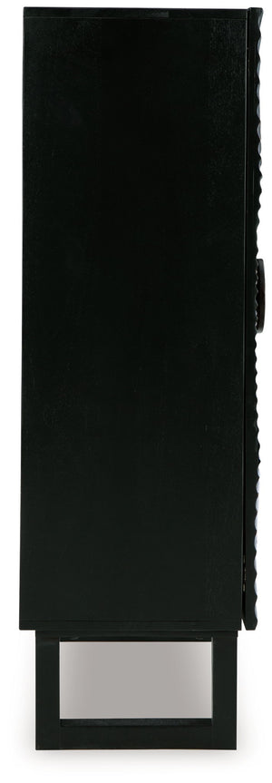 Fosterman - Accent Cabinet - Distressed Black
