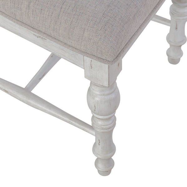 River Place - Panel Back Side Chair - Riverstone White & Tobacco