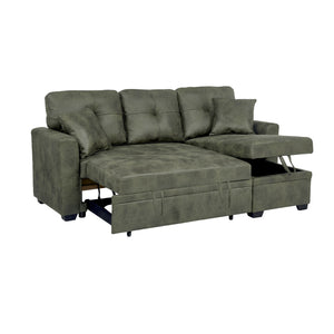 Sectional Sofa With Pull Out Bed, Reversible Chaise