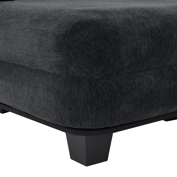 Oversized Chaise Lounge Sofa Bed With Deep Seat And Layered Armrests
