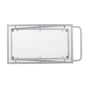 Modern Z Shaped Bar Cart With Tempered Glass Shelves - Silver