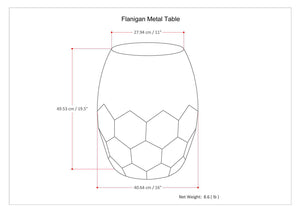 Flanigan - Hand Crafted Metal Accent Table