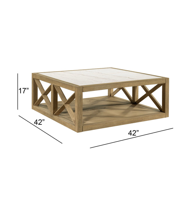 Holden - Square Coffee Table - Rustic Blonde