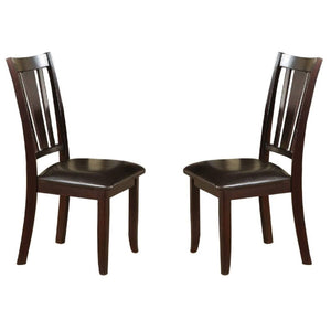 7 Piece Set, Dining Table With Butterfly Leaf And 6 Side Chairs - Espresso