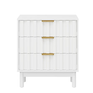 Fluted 3 Drawer Dresser