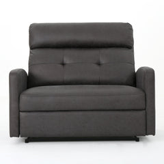 Alma - Contemporary Upholstered Loveseat Recliner - Slate