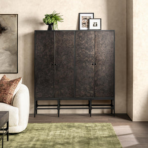 Amilio - Tall Cabinet - Rust Noir