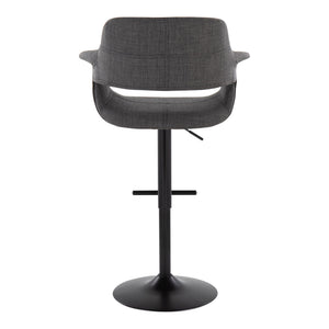 Vintage Flair - Mid Century Modern Adjustable Barstool With Straight T Footrest (Set of 2)