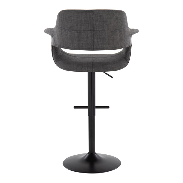 Vintage Flair - Mid Century Modern Adjustable Barstool With Straight T Footrest (Set of 2)