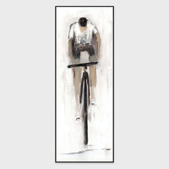 Dane - 30" x 80" Painting Art by Buddy Whitlock - White / Gray