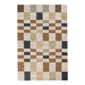 Soumak - 2' x 3' Jute Check Area Rug - Check Natural Multi