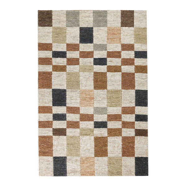Soumak - 2' x 3' Jute Check Area Rug - Check Natural Multi