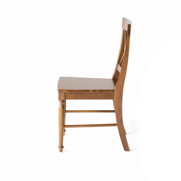 Dining Chair With X Shaped Back (Set of 2)